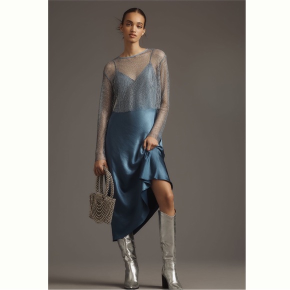 sheer mesh panel dress Léana Black Mesh Panel Ruched Maxi Dress